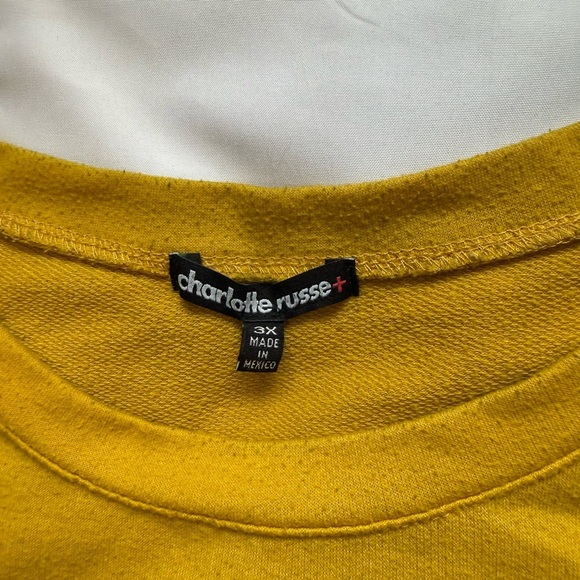 Charlotte Russe Mustard Long Sleeve Top Size 3X - Picture 2 of 3